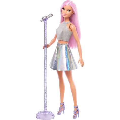 barbie pink hair|Barbie Pop Star Fashion Doll with Pink Hair & Brown Eyes, .